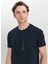 Bisiklet Yaka Baskılı Lacivert Erkek T-Shirt ACE091252407_LAC 4