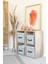 Keçe Dolap Içi Organizer Takı, Makyaj, Banyo, Ofis Düzenleyici Kapaklı Saklama Kutusu 30 x 30 x 30 cm 3