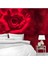 Duvar Kağıdı 3D Kırmızı Gül Desenli Isı ve Ses Yalıtımlı Sağlıklı Tekstil Duvar Kağıdı 3