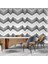 3 Boyutlu Geometrik Zigzag Desenli Silinebilir Tekstil Duvar Kağıdı 3
