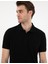 Erkek Siyah Slim Fit %100 Pamuk Polo Yaka Basic Tişört 50306448-VR046 2