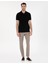 Erkek Siyah Slim Fit %100 Pamuk Polo Yaka Basic Tişört 50306448-VR046 4