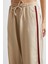 Beli Lastikli Çift Şeritli Pantolon Bej 5