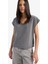 Regular Fit V Yaka Basic Düz Premium Kolsuz Tişört E5486AX25SP 3