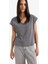 Regular Fit V Yaka Basic Düz Premium Kolsuz Tişört E5486AX25SP 4