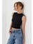 Sıfır Kol Crop Bluz Sıyah 1