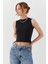 Sıfır Kol Crop Bluz Sıyah 3