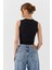 Sıfır Kol Crop Bluz Sıyah 5