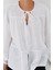 Bağlamalı Müslin Gömlek Beyaz 4