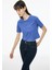 Kelins Regular Fit Crop Boy Bisiklet Yaka Pembe Renk Kadın Tişört 3