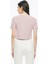 Kelins Regular Fit Crop Boy Bisiklet Yaka Pembe Renk Kadın Tişört 5