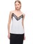 Beyaz Ametist Regular Fit V-Yaka Bluz 1