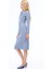 Morningstar Slim Fit Midi Boy Takma Kol Bisiklet Yaka Gri Elbise 2