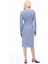 Morningstar Slim Fit Midi Boy Takma Kol Bisiklet Yaka Gri Elbise 5