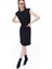 Always Slim Fit Diz Altı Düşük Kollu V-Yaka Siyah Elbise 3