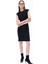 Always Slim Fit Diz Altı Düşük Kollu V-Yaka Siyah Elbise 2