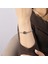 Mavi Cam Göz Kare Su Yolu Gold Çelik Bileklik NUR-CB00038 1
