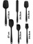 15675 Kitchenmate Juan Black 6 Parça Silikon Spatula Seti Siyah 3