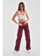 Kadın Kargo Straight Fit Yüksek Bel Geniş Paça Pantolon 5