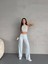 Kadın Kargo Straight Fit Yüksek Bel Geniş Paça Pantolon 5