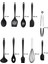 15678 Kitchenmate Lucy Black 10 Parça Silikon Spatula Seti 3