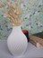 Spiral Tasarımlı Modern Beyaz 3D Vazo 2