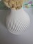 Spiral Tasarımlı Modern Beyaz 3D Vazo 4