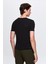 Slim Fit Siyah Rayon Örme T-Shirt 4