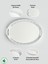Lalin Tepsi Metal Oval Servis Tepsisi, Romantik Tepsi, Büyük Tepsi, Çay Kahve Tepsisi Beyaz 5