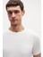 Slim Fit Ekru Rayon Örme T-Shirt 2