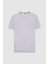Slim Fit Galaktik Leylak Rayon Örme T-Shirt 5