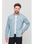 Erkek Mint Slim Fit Dar Kalıp Pamuklu Kot Gömlek 2