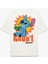 Stitch Lisanslı Arkası Baskılı Kısa Kollu Bisiklet Yaka Pamuklu Oversize Tişört 2