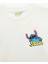 Stitch Lisanslı Arkası Baskılı Kısa Kollu Bisiklet Yaka Pamuklu Oversize Tişört 3