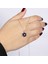 Lacivert Lotus Gümüş Kolye NUR-KY03168 4