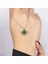 Yeşil Yonca Gümüş Kolye NUR-KY03169 2