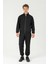 Comfort Erkek Dik Yaka Lastik Paça Reglan Kol Siyah Eşofman Takımı 22732 1