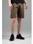 Sportswear Oversize Erkek Şort Basic Kakao Şort 22650 1