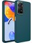 Xiaomi Redmi Note 11 Global Kılıf Metal Çerçeve ve Buton Tasarımlı Silikon Iksp Luna Kapak-Koyu Yeşil 1