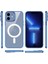 Apple iPhone 12 Uyumlu Wireless Şarj Özellikli Krom Magsafe Silikon Kapak-Lila 2