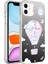 Apple iPhone 11 Kılıf Desenli Iksp Silver Sert Kapak-Balon 1