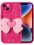 Apple iPhone 14 Kılıf Kamera Korumalı Figür Tasarımlı Iksp Kapya Kapak-Pembe Koyu 1