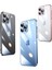 Apple iPhone 14 Pro Kılıf Sert Pc Renkli Çerçeveli Riksos Kapak-Mavi 5