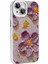 Apple iPhone 15 Kılıf Çiçek Desenli Parlak Taşlı Sert Silikon Iksp Garden Kapak-Colorful 3