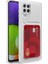 Galaxy M32 Kılıf Kartlıklı Şeffaf Iksp Setra Clear Silikon Kapak-Renksiz 4