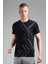 Regular Erkek Bisiklet Yaka Siyah T-shirt 5