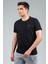 Regular Erkek Bisiklet Yaka Siyah T-shirt 5