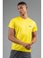 Regular Erkek Bisiklet Yaka Sarı T-shirt 4