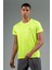 Regular Erkek Bisiklet Yaka Neon Sarı T-shirt 1
