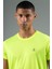 Regular Erkek Bisiklet Yaka Neon Sarı T-shirt 4